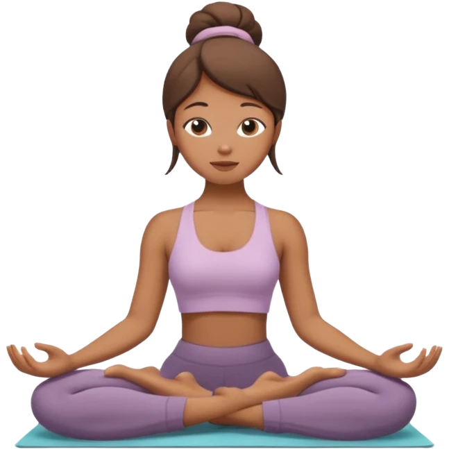 A cozy girl doing yoga emoji