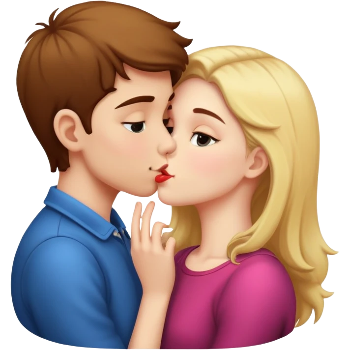 Boy kiss girl  emoji