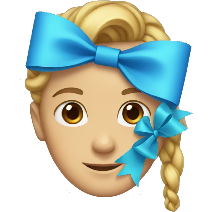 Blue bow emoji