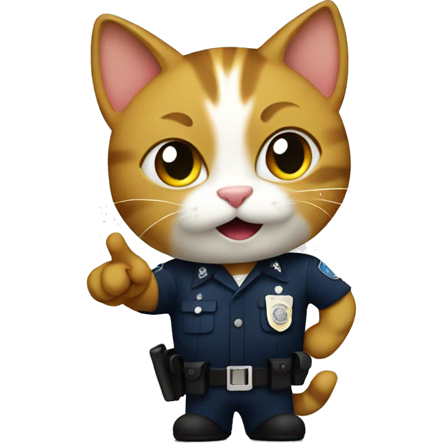 cat pointing at the police  emoji