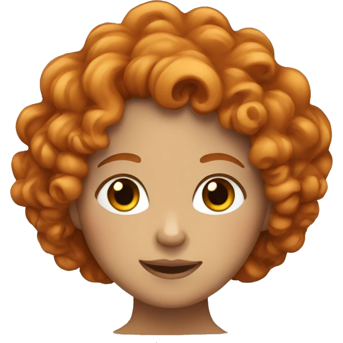 ginger girl with curly hair emoji