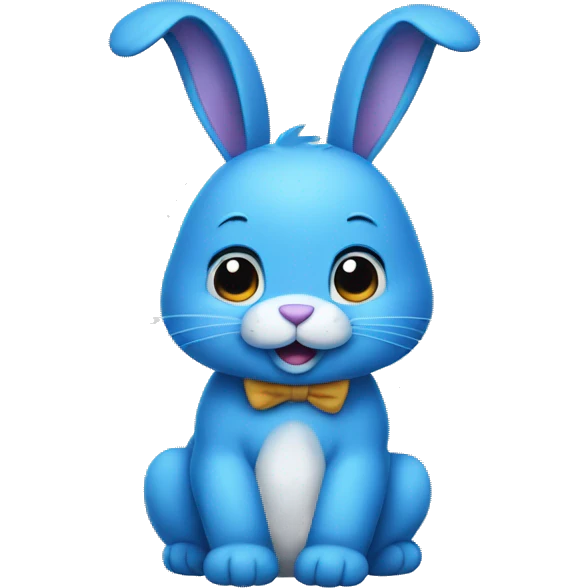Blue bunny emoji