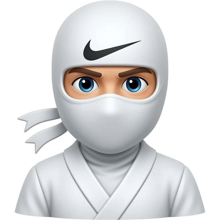 ninja white and nike logo emoji