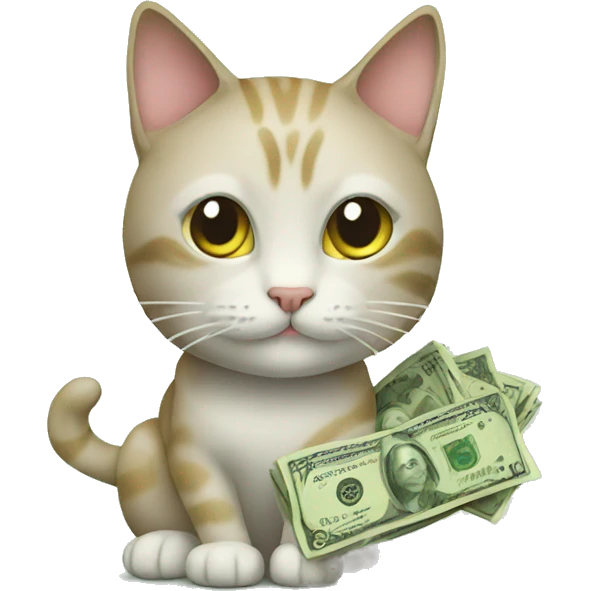 cat with money emoji