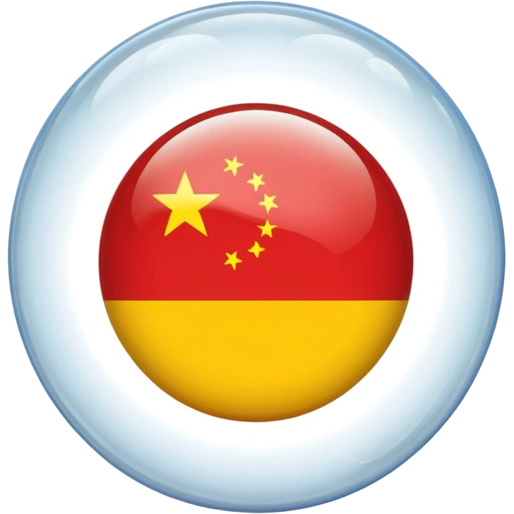 Chinese flag in a bubble emoji