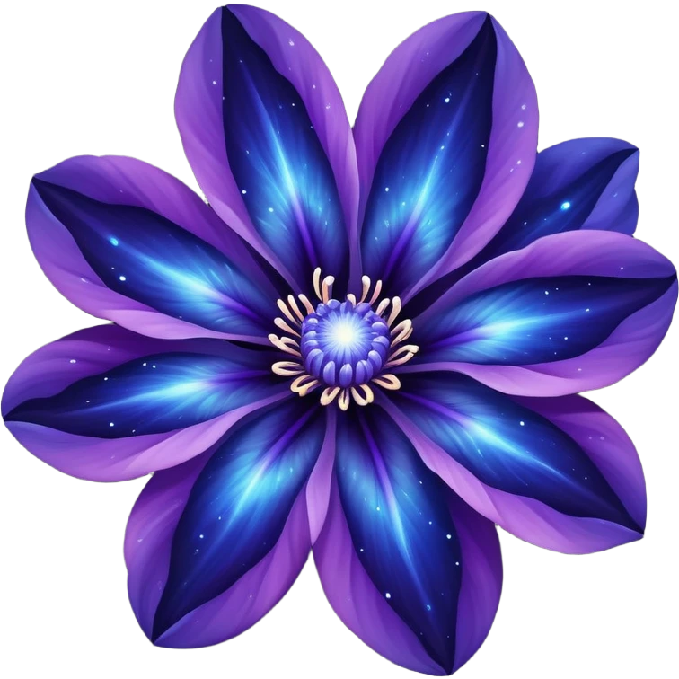  Dark Blue-Purple Nebula-Flower emoji