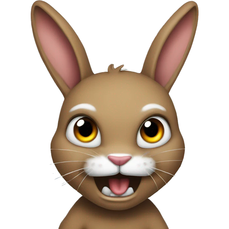 A mad rabbit emoji