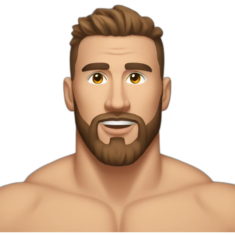 travis kelce no shirt emoji