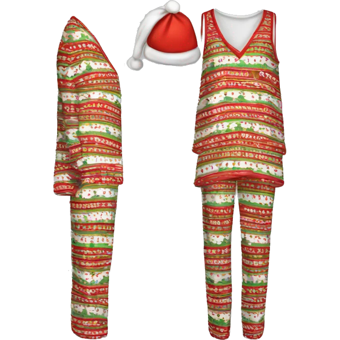 folded christmas pajama set emoji
