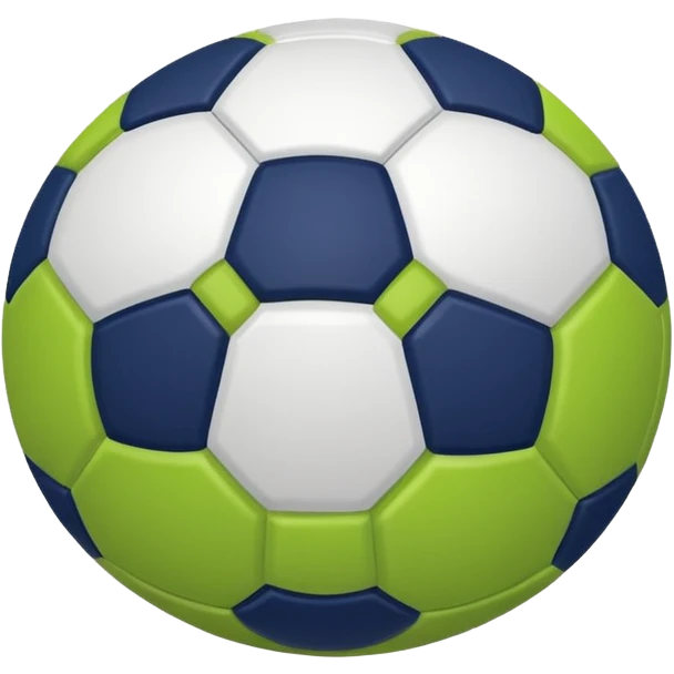 lime green colored football with navy-blue stitching and gray stripes emoji