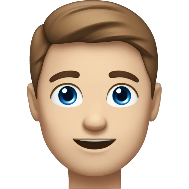 Physikerin jung mit braunen haaren und blauen augen emoji