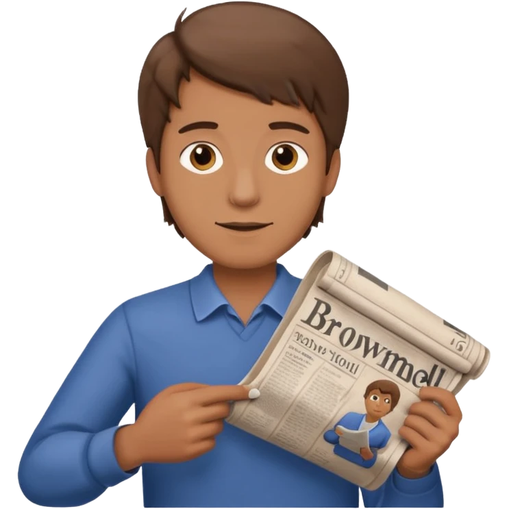 man with rolled newspaper emoji