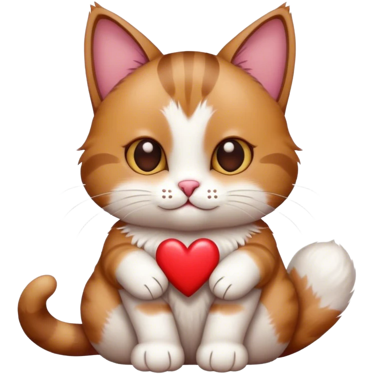 cat with heart by paws emoji