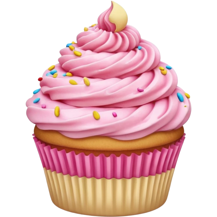 Cupcake with pink icing emoji