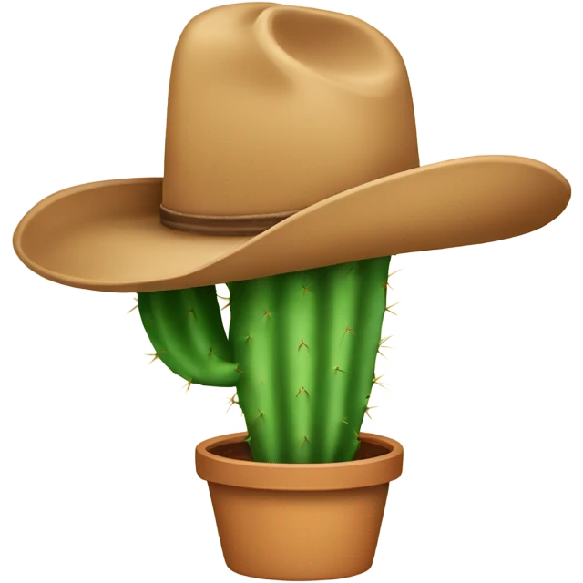 Cactus with a cowboy hat  emoji