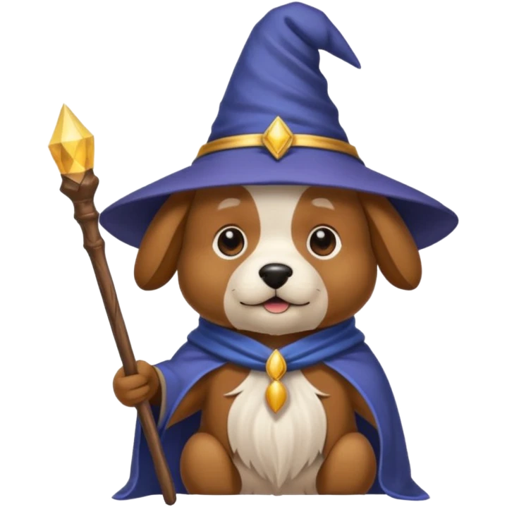 Dog wizard emoji