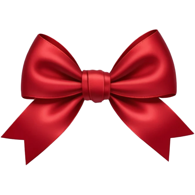 dark red bow emoji