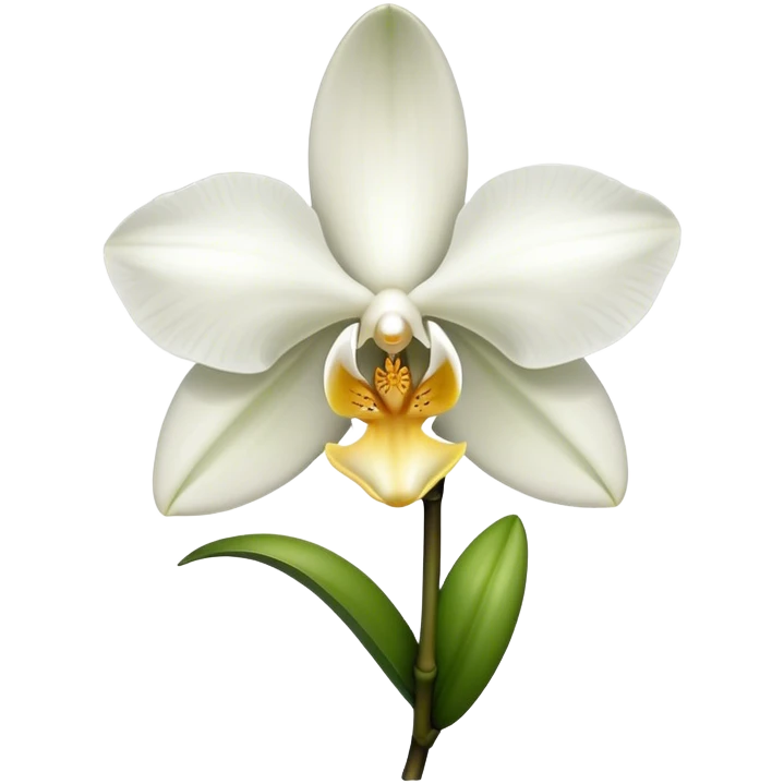 single white Dendrobium Orchid emoji