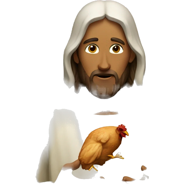 jesus eating chicken emoji