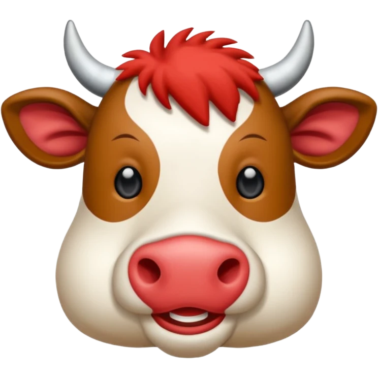 Vaca escocesa de las tierras altas donde no se le ven los ojos emoji