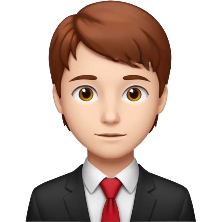 student with red tie emoji