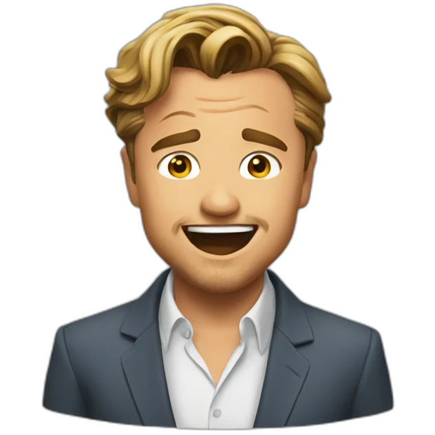 Leonardo DiCaprio surprised and happy emoji