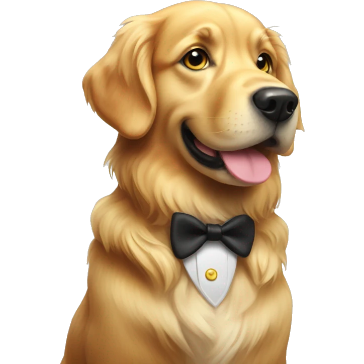Golden retriever butler  emoji