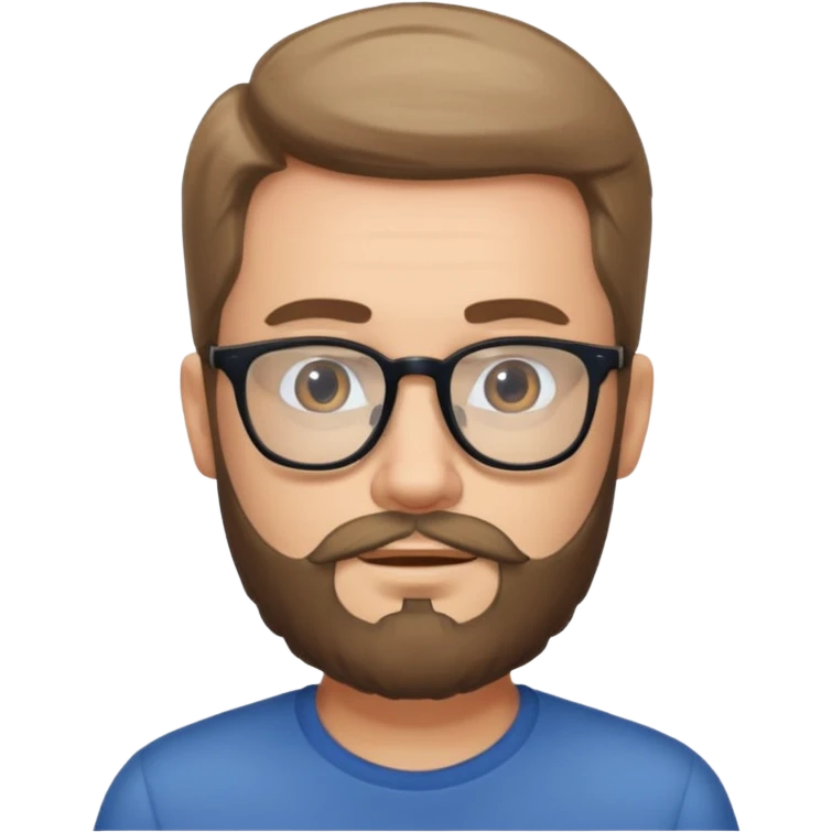 man with beard and glasses emoji