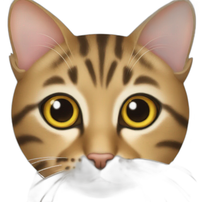 A tabby cat with big eyes emoji