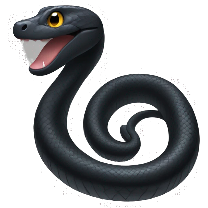 Cute Black snake emoji