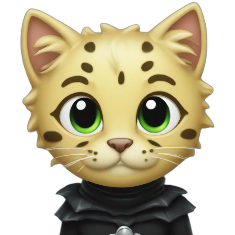 Chat noir mange glace emoji