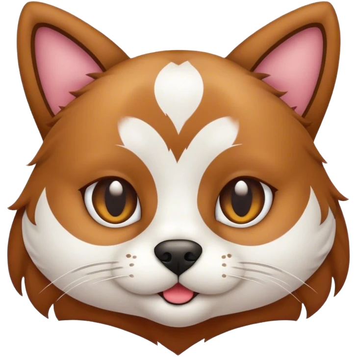 Dog mixed with cat emoji