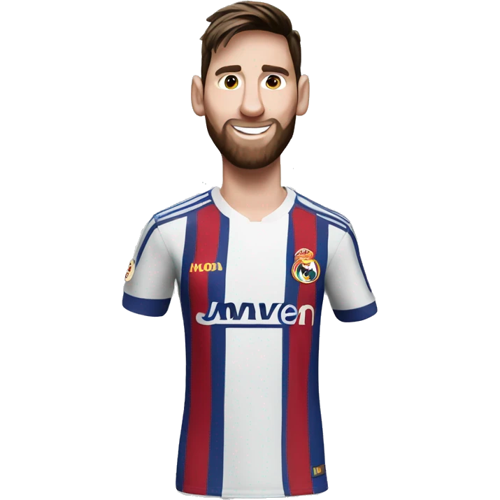 Messi con camisa del madrid emoji
