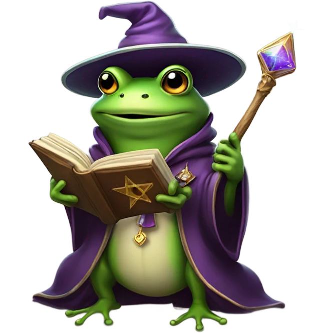 Frog wizard emoji