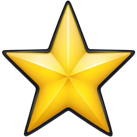 Half black half yellow star emoji