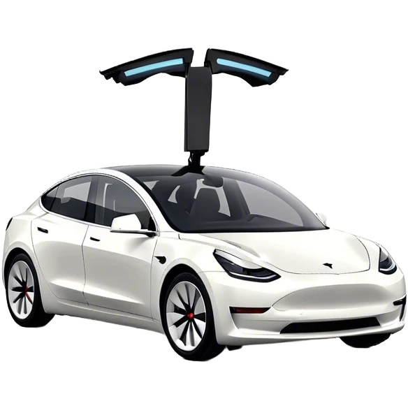 Tesla Model 3 - Tesla (Model Year: 2021) (Iconic colour: White) emoji