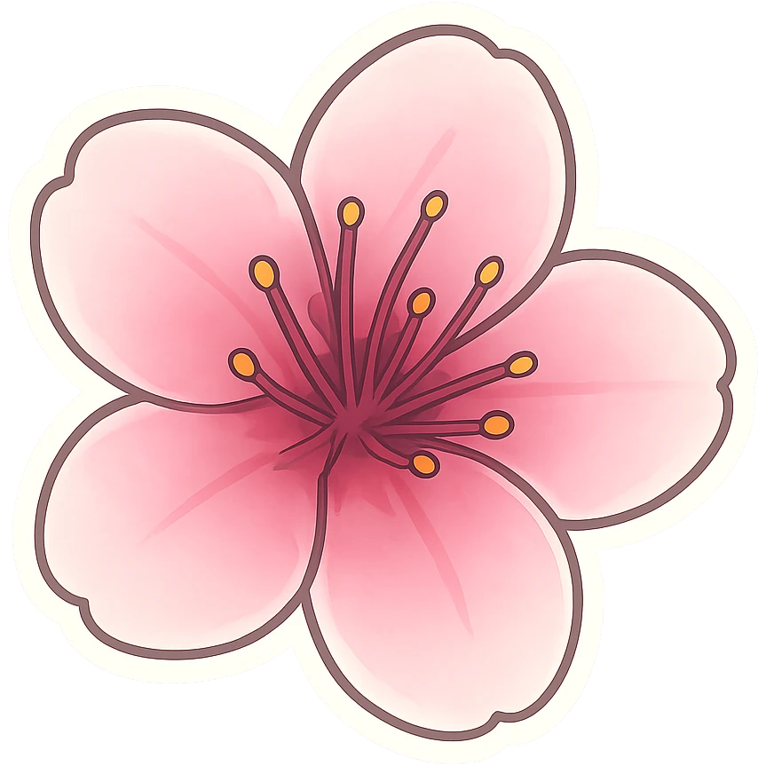 die cut kawaii sticker emoji