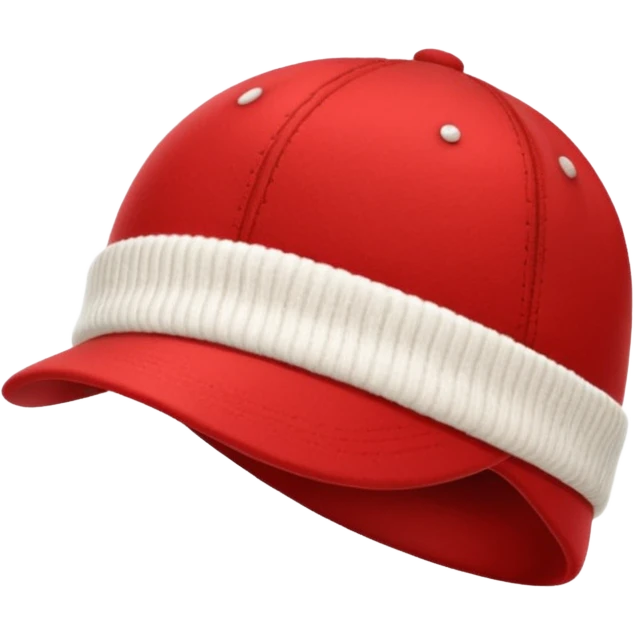 plain isolated red and white hat emoji