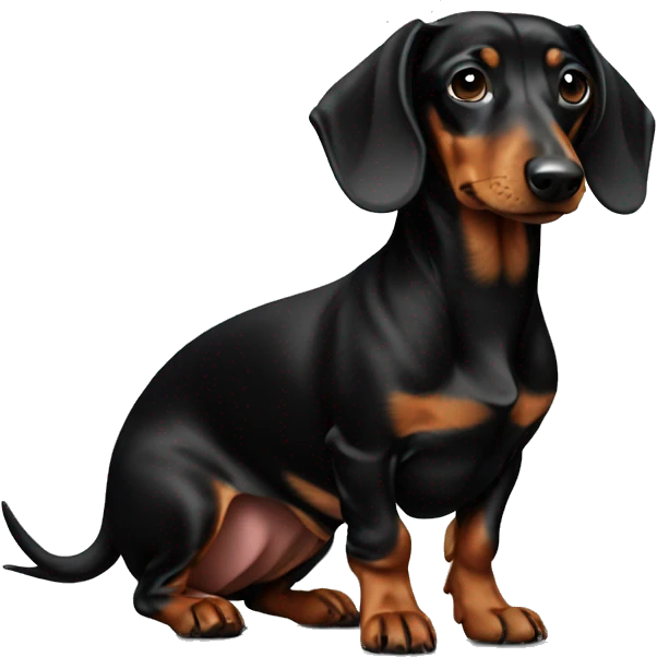 dachshund black emoji