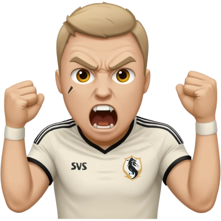 Swansea fan battering Cardiff fan emoji
