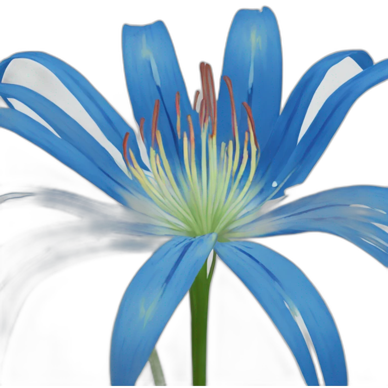 Blue spider Lily emoji