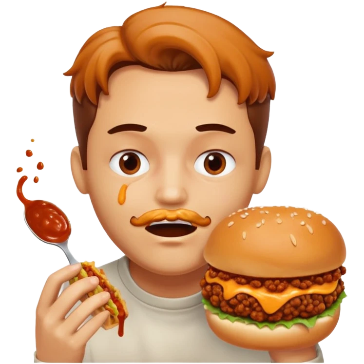 person eating sloppy joe emoji