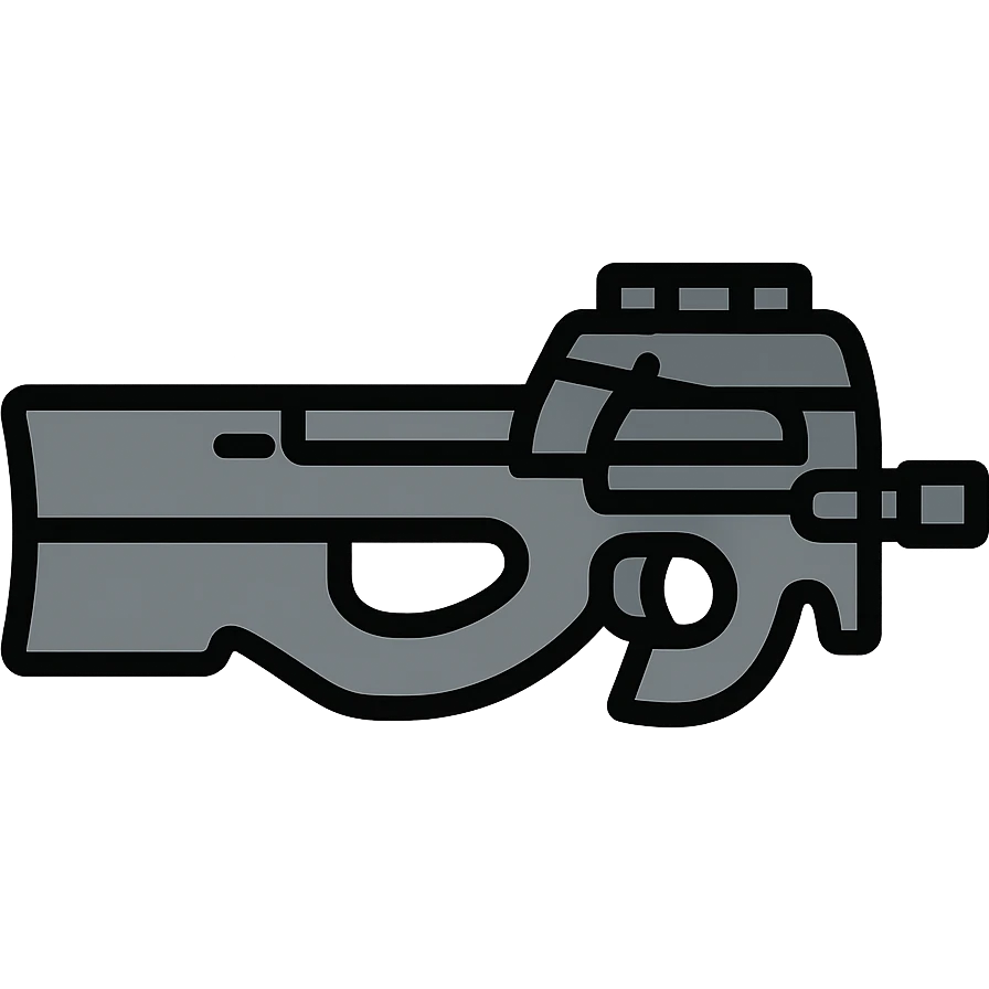 grey P90 weapon emoji