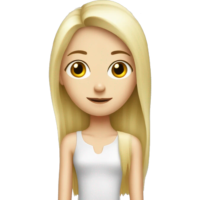  skinny slavic blonde girl in the piano emoji