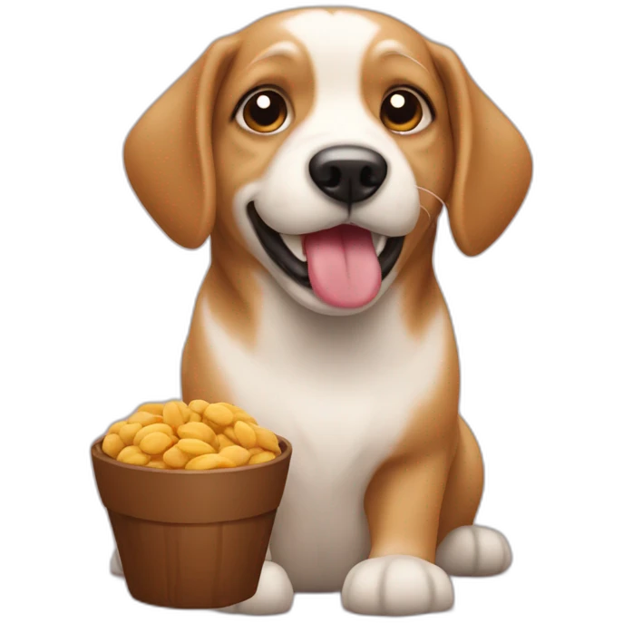Hund mit Nutell emoji