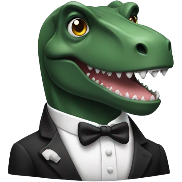 Trex in a tuxedo emoji