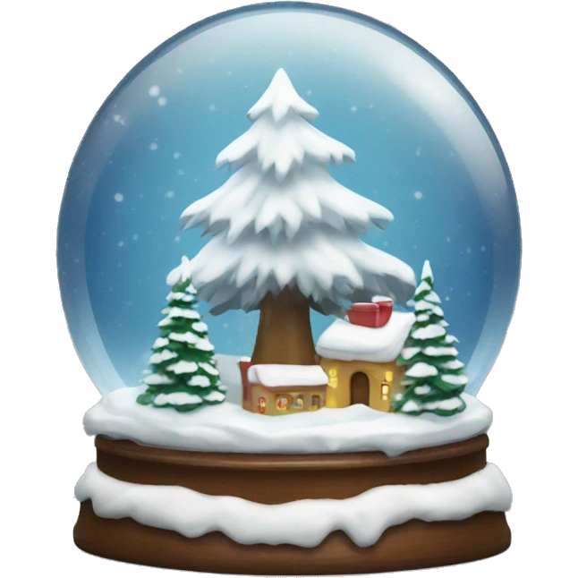 Realistic Christmas snowglobe emoji