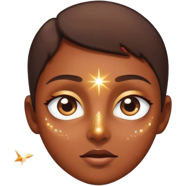 Eyes looking up with a sparkle emoji