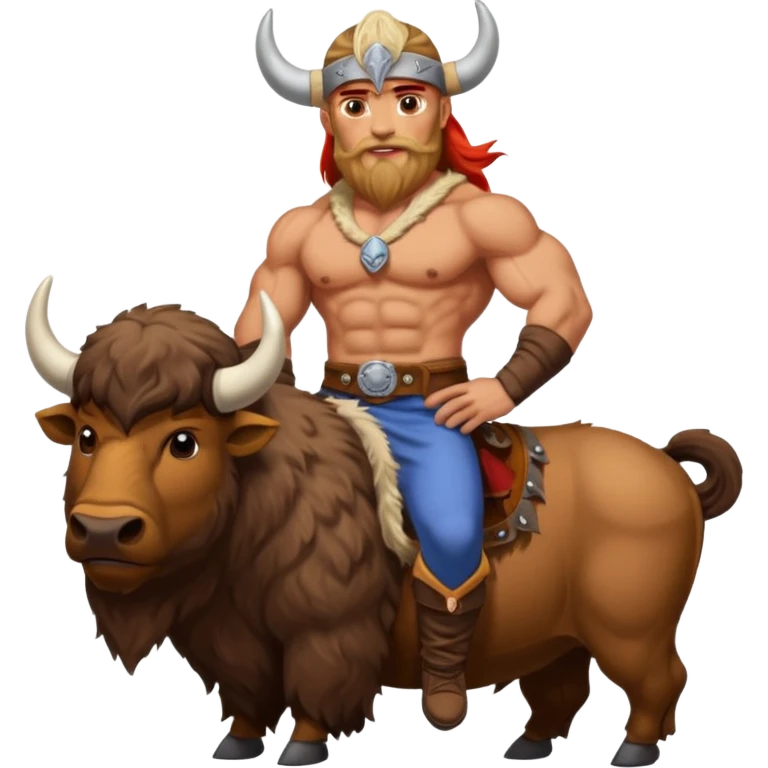 Minnesota Viking on top of a buffalo bill emoji