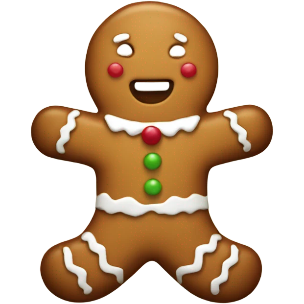 a gingerbread man with a big gyatt  emoji